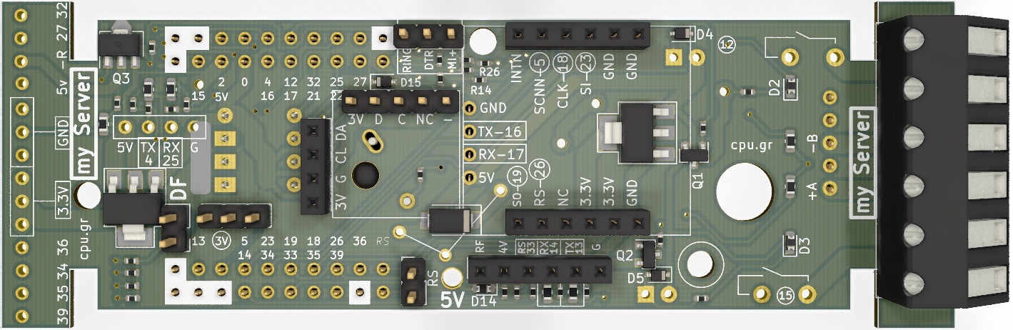 ESP32 motherboard rendering