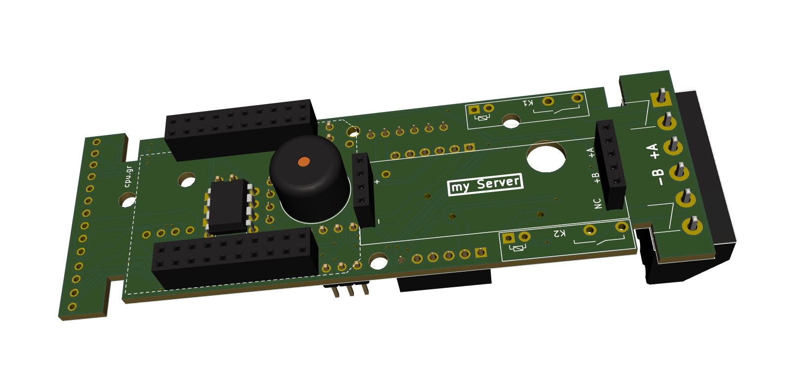 ESP32 motherboard back side