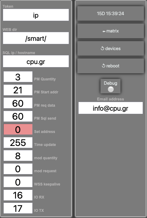 ESP32 server general settings