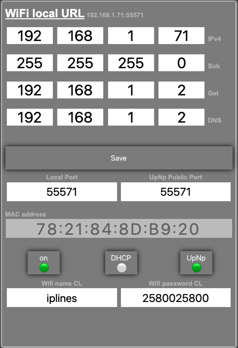 ESP32 server Wi-Fi settings