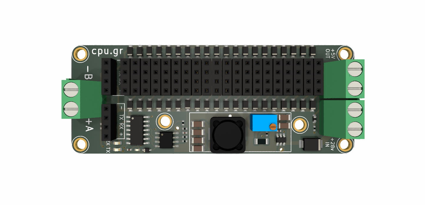 Uart to RS485 board view 1
