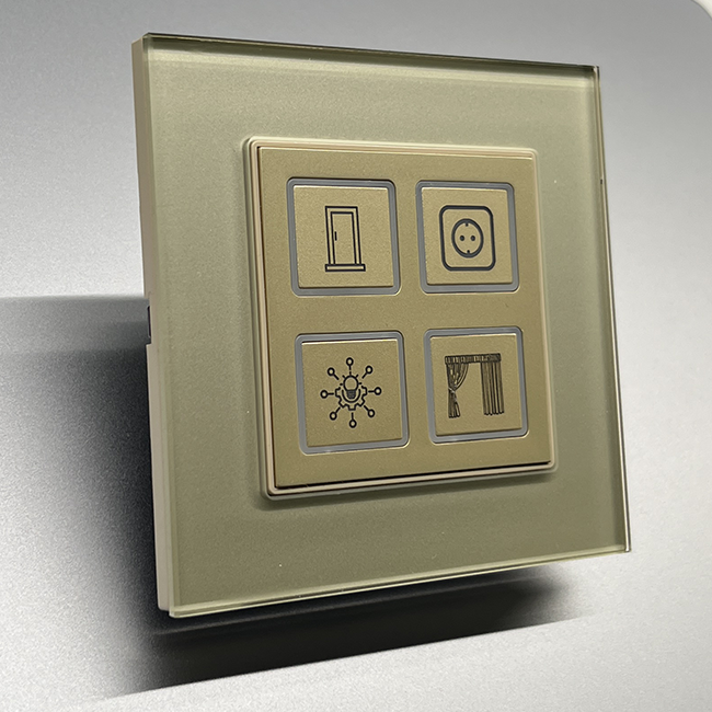 Gold 4 gang touch switch
